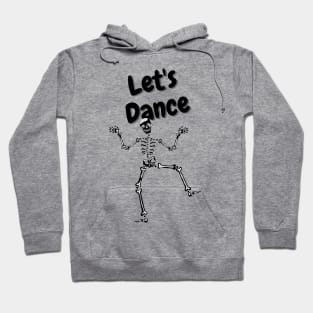 Fun Dancing Halloween Skeleton Black Hoodie